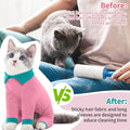 T'CHAQUE Sticky Hair Cat Clothes, Professional Recovery Suit for Cats, Anti-Shedding Shirt Outfit, Soft Pajamas for Kitt