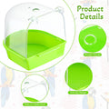 Honeydak 3 Pieces Clear Bird Bath for Cage Parakeet Bird Cage Accessories Hanging Bath Box Parrot Bathing Tub with Clear View for Cockatiel Conure Canary Budgies Parrots Blue Green White