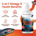 Medsmehappy Wild Alaskan Omega 3 Salmon Oil for Dogs - Fish Oil for Dogs Natural Liquid - Must-Have Cat & Dog Essentials for Health - Cat and Dog Supplies Supports Skin & Coat - 8 Fl. Oz