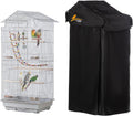 Small Black Good Night Blackout Bird Cage Cover(18 x 14 x 40inch)