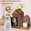 BORLESTA Cat Memorial Gifts for Loss of Cat, Pet Loss Sympathy Gift, Pet Cat Remembrance Gifts, Cat Mom Gift for Cats Lovers, Cat Statue Hand-Painted Figurines Angel (Gray)