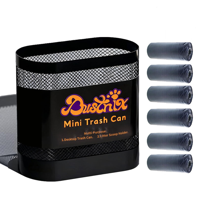 DUSTNIX Universal Metal Cat Litter Scoop Holder – Heavy-Duty Scooper Storage Caddy, Scoop Stand for Kitty Litter Box, Fits Most Cat Litter Scoops Desktop Small Trash Can