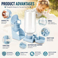 Rypet Rabbit Water Bottle No-Drip, Bunny Guinea Pig Water Dispenser(Blue)