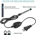 HITOP 15W/25W/35W Mini Aquarium Heater Submersible Small Fish Tank Heater for up to 10Gallons Fish Tanks, Fish Bowls, Be