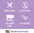 Full Moon Natural Cut Pork Jerky Healthy All Natural Dog Treats Human Grade Grain Free 10 oz