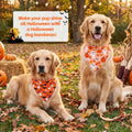 2 Pack Halloween Dog Bandanas, Reversible Triangle Scarves for Dogs