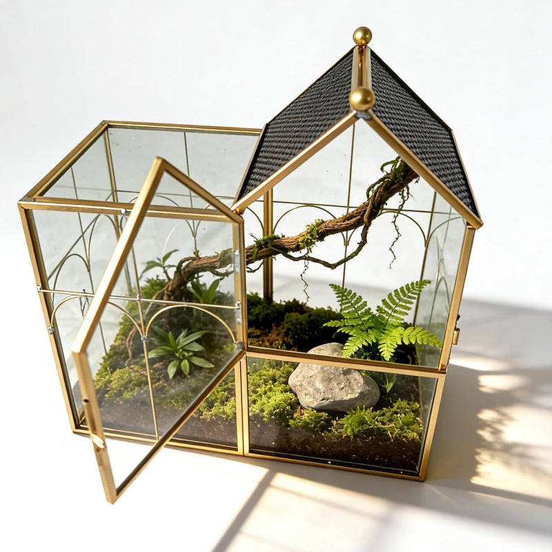 Ready-to-Use Glass Terrarium with Vents - 8.66