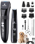 M&M STAR Dog Grooming Kit, Quiet Dog Clippers for Grooming Heavy Thick Coats, Cordless Pet Hair Trimmer & Shaver with Paw Trimmer, Low Noise Rechargeable Clippers for Small Large Dogs Cats