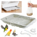 Tfwadmx 20 PCS Disposable Bird Cage Liner Bags 34'' x 22'' Plastic Parakeet Cage Tray Liners Oversized Plastic Tray Covers for Birdcage Parrots Cockatiels