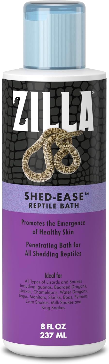 Zilla Shed-Ease Reptile Bath for Ball Python and Lizards, 8 Ounces