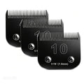 Audoc 10 Blades Dog Grooming Blades Compatible with Andis/Oster A5/Wahl KM-10 Series Dog Clippers,Detachable Clipper Replacement Blade,Black,Size 10 Blade 1/16" (10#/3PCS)