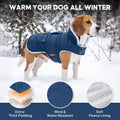 KYEESE Dog Coat Warm Pet Winter Coat with Leash Hole Waterproof Dogs Jacket with Fleece Lined Soft Pet Sweater for Cold Weather Windproof Dog Puffer Coats for Small Dogs Thick Pets Clothes with Pocket