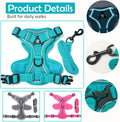 Soft Cat Chest Harness and Leash, Escape-Proof Step-in Lock Kitten Harness, Comfortable Cat Vest with Reflective, Easy t