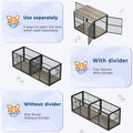 Lyromix 86.62'' Dog Crate Furniture Large Breed TV Stand, Grey