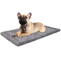 Dog Crate Pad 30x19 inch Gray Memory Foam Dog Bed Mat Small Medium Grey Washable Puppy Sleeping Bed Anti Slip