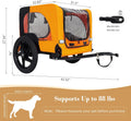 Yafylly Dog Bike Trailer for Small to Medium Dogs, Foldable Pet Carrier for Dogs with 16 Inch Wheels, Universal Hitch, B