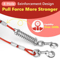Supet Shock-Absorbing Dog Tie Out Cable & Stake for Backyard, Camping, Traveling, for Dogs up to 250Lbs, Durable Dog Tet