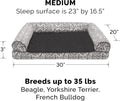 Furhaven Cooling Gel Dog Bed for Medium/Small Dogs w/ Removable Bolsters & Washable Cover, For Dogs Up to 35 lbs - Plush & Southwest Kilim Woven Decor Sofa - Boulder Gray, Medium