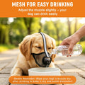 Dog Muzzle for Small Medium Large Dogs – Anti-Scavenging T-Shaped Mesh, Prevents Biting, Barking & Eating | 1.2 oz Ultra-Lightweight Breathable Soft PVC Padded Mouth Guard with Luminous Strap