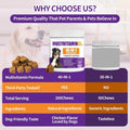 40 in 1 Dog Vitamins and Supplements 200Ct Dog Multivitamin Chewable, Immunity Support Multivitamin Vitamins with Turkey Tail Mushroom, Skin & Coat, Mobility, Gut & Heart Health, Hip & Joint Support
