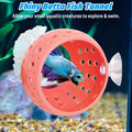 Fhiny Betta Tunnel, Aquarium Betta Fish Hideout with Suction Cup Fish Tank Tunnel Shrimp Cave Aquarium Decor Fish Tank A