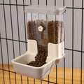 Hanging Automatic Food Dispenser, 27oz Large Capacity Hanging Pet Cage Feeder for Rabbit Bird Chinchilla Hedgehog Guinea