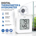 Suction Cup Reptile Thermometer Hygrometer,Large Screen °F/°C Temp&Humidity Gauge for Terrarium Tank Enclosure,Strong Ho
