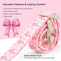 Babole Pet Girl Dog Collar for Puppy Small Dogs - Cute Pink Plaid & Bow Print Spring/Summer Puppy Collar, Soft Adjustable Holiday Female Dog Collars with Quick Release Buckle XS