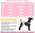 Jollywoods 3 Pack Washable Female Dog Diaper Onesie Sanitary Pantie with Adjustable Suspender, Reusable Fixed Doggie Dia