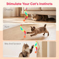 LLOUSSAK 7Pcs Colorful Bouncy Balls for Cats Cat Worm Toy Bouncy Cat Toys