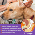 Pjordo Pet Ear Cleaner Set - Dog Ear Cleaner with Aloe Vera & Witch Hazel, Dog & Cat Ear Cleaner Solution for Soothing Ear Itching & Deodorize, Ear Wipes for Dogs & Cat Gently Removing Ear Wax & Dirt