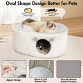 Zoratoo Enclosed Cat House for Indoor Cats, Pet Cave with Washable Cover