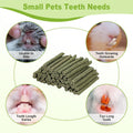 100PCS Timothy Hay Sticks for Rabbits Guinea Pigs Chinchillas Chew Treats, Natural Timothy Grass Molar Teeth Stick Bunny