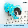 Barkbox Dog Bathrobe Fast Drying with Hook and Loop Closure & Wrap Tie Snuggle, Cute Dogs Clothes, Easy to Clean, Machin