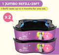 Premium Cat Litter Refill Bags |Jumbo 28FT 2-Pack | Lasts Up to 4 Months | 2 Cartridges for Superior Odor Control