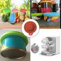 8 pack Silicone Pet Food Can Lids for 3 Size, Multicolor