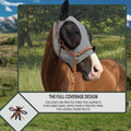 5 Pcs Elastic Fly Masks for Horses with Ears, Comfortable Cashel Mesh Fly Mask Elasticity Breathability UV Protection Ho