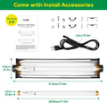 T5 UVB Reptile Light Fixture HO UVB Bulb Lighting Combo Kit, 10.0 UVB Light for Reptiles Terrarium Hood with 8W Reptile 