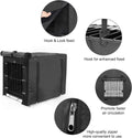 Dog Crate Cover, Heavy Duty Polyester Kennel Covers for Dog Cages Double Door Crate Cover with Zipper for 36 inch Crate Cover (36" L x 23" W x 25" H)-Black