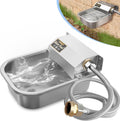 Automatic Water Dispenser for Dogs, 3L /101 oz 304 Stainless Steel Dog Water Feeder, Auto-Fill Large Waterer for Pets & 