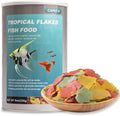 Ultrathin Tropical Fish Flakes, High Protein Fish Food, 8 oz