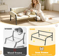 Pawaboo Elevated Cat Couch Bed for Indoor Cats, Sturdy Metal Frame Cat Sofa