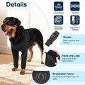 BARKLESS Dog Surgery Recovery Suit for Front Leg, Breathable & Soft Dog Long Front Leg Sleeve Shirt to Stop Licking, Adjustable|Comfortable Male Female Wound Cover, Pet Cone Alternative (Black, L)