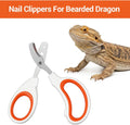 Bearded Dragon Nail Clippers, Stainless Steel Pet Nail Clippers, Reptile Nail Clippers Grooming Tool for Bearded Dragons