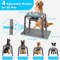 TIDANT 1.2 Gallon Elevated Large Dog Water Bowl with Mat, 4 Height Adjustable 12-17", Raised Dog Water Bowl Stand for Large Breed