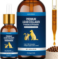 Premium Liquid Collagen & Probiotics for Dogs and Cats - Prebiotics, Biotin, MSM, Vitamin C & Hyaluronic Acid - Support 