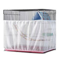 Large Bird Cage Net, Adjustable Soft Airy Mesh Net, Bird Cage Seed Catcher, Prevent Scatter and Mess (86.6 x 15.7Inch/ 220 x 37 cm, White)