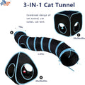 GONPETGP Cat Tunnels for Indoor Cats with Cube Tent Toys Combo, Pop Up Collapsible Crinkle Interactive Peek Hole, Cat Tu