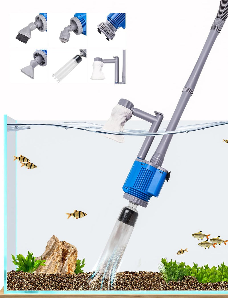 UPETTOOLS Aquarium Gravel Cleaner - Electric Automatic Removable Vacuum Water Changer Sand Algae Cleaner Filter Changer 