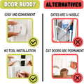 Door Buddy Cat Door Latch & Stopper. Adjustable Dog Proof Door Strap for Cats. Dog Proof Litter Box & Cat Feeder. Simpler Pet Gate Alternative. No Cut Cat Door Interior Door.